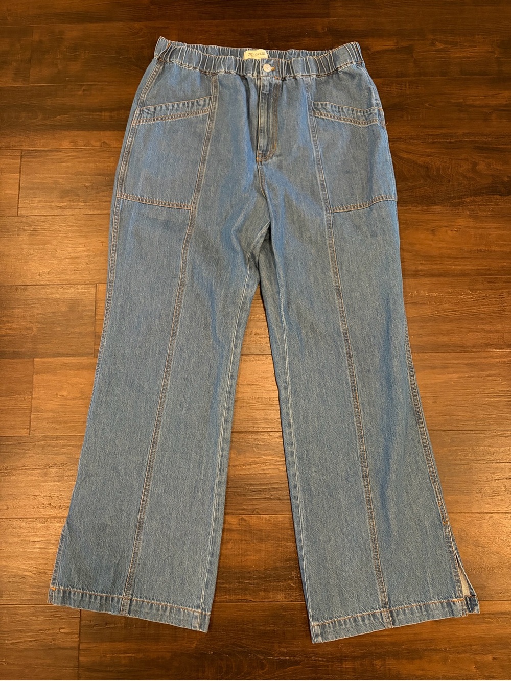 Madewell Denim Pull On Loose Flare Jeans XL Medium Blue ND625